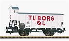 Piko 54619 / Ged. Güterwagen G02 "Tuborg" mit Bremserhaus DSB, Ep.III - HO Neu 2021