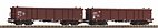 Piko 58235 / 2er Set - Off. Güterwagen Eaos-x, DB AG Ep. VI, mit Holzladung - H0