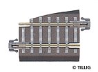Tillig 83721 - TT - Bettungsgleis, Pass-Stück 5k ger. Gleis 36 mm rechts